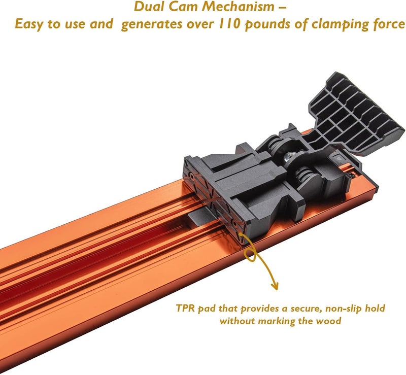 O'SKOOL 50-Inch Straight Edge Clamp Guide for Circular Saw, Router, and Jigsaw – Aluminum Cutting Rail with Strong Clamping for Dadoes, Grooves, and Panel Cuts, PGS005 - Image 5